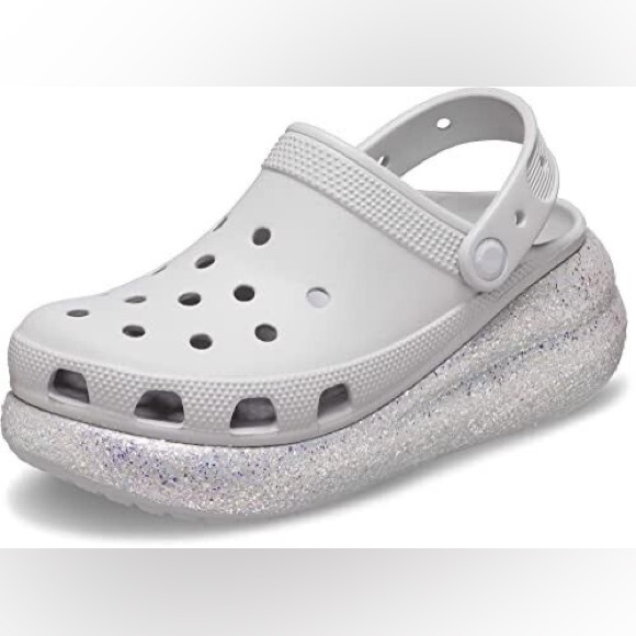 SILVER GLITTER MEGA CRUSH CROCS- W12 - Picture 4 of 6